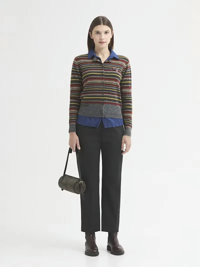 Multi-Striped knit jacket - print streep - Afbeelding 5