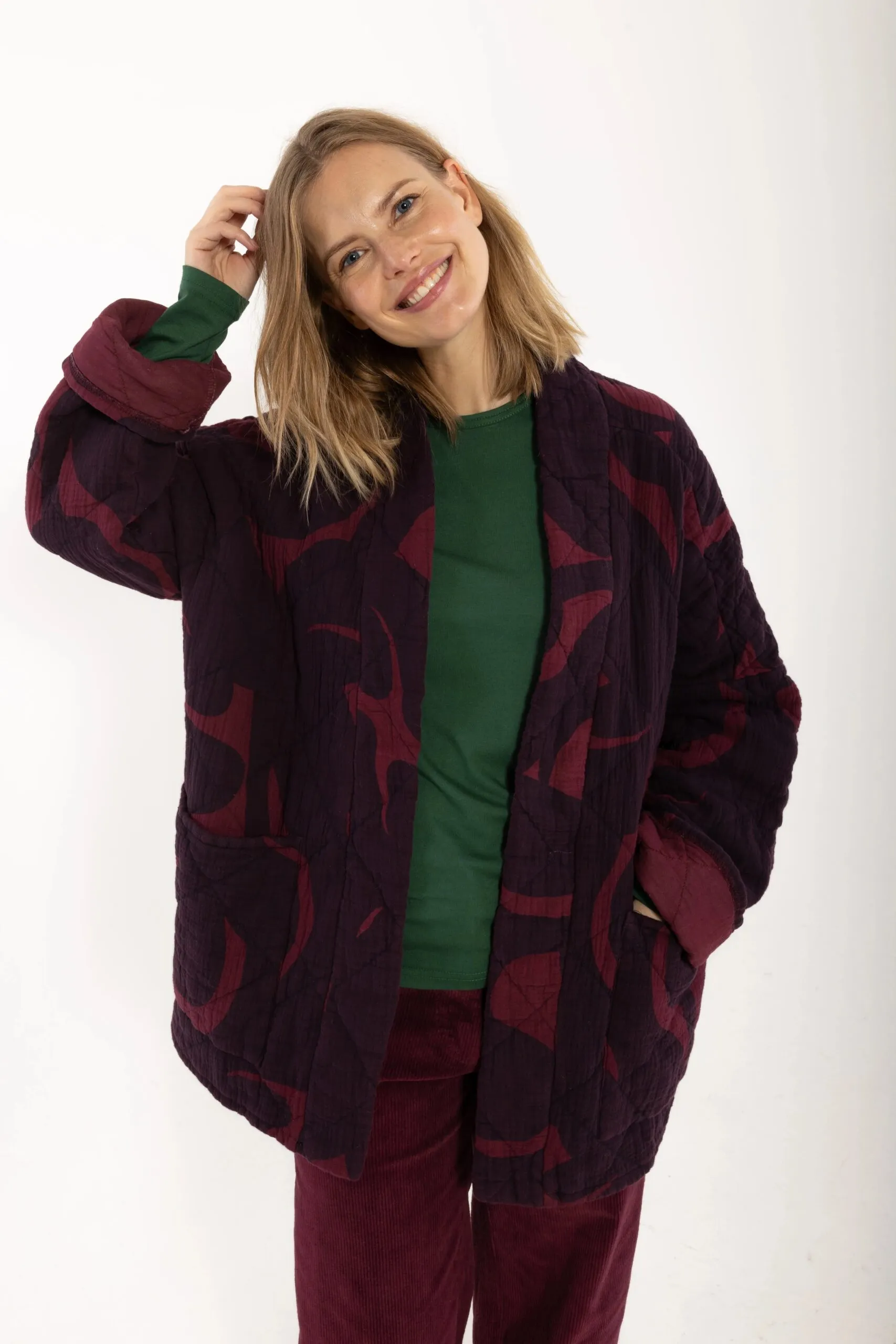 Danekatrin Quilt AOP Jacket - Navy