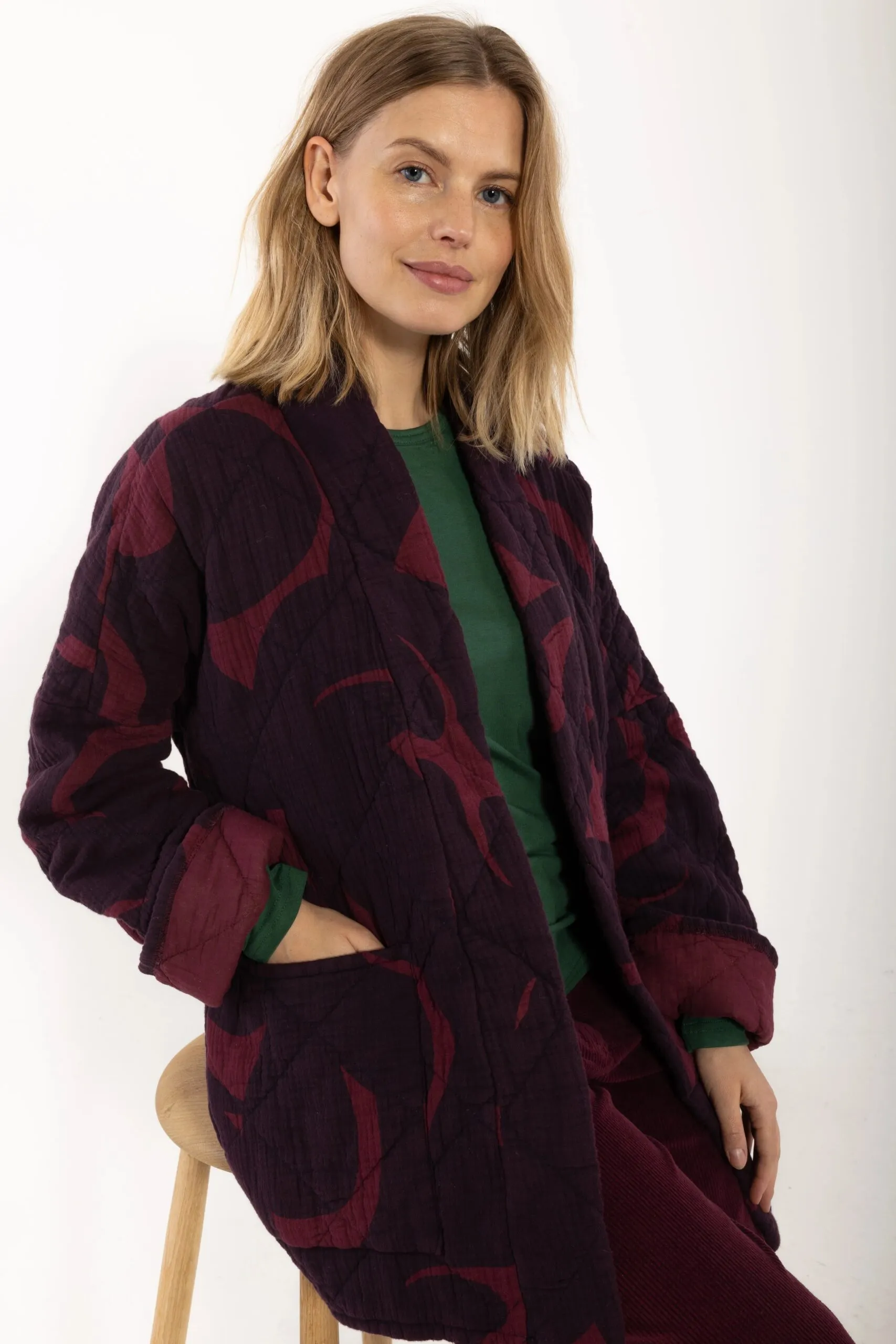 Danekatrin Quilt AOP Jacket - Navy - Afbeelding 6