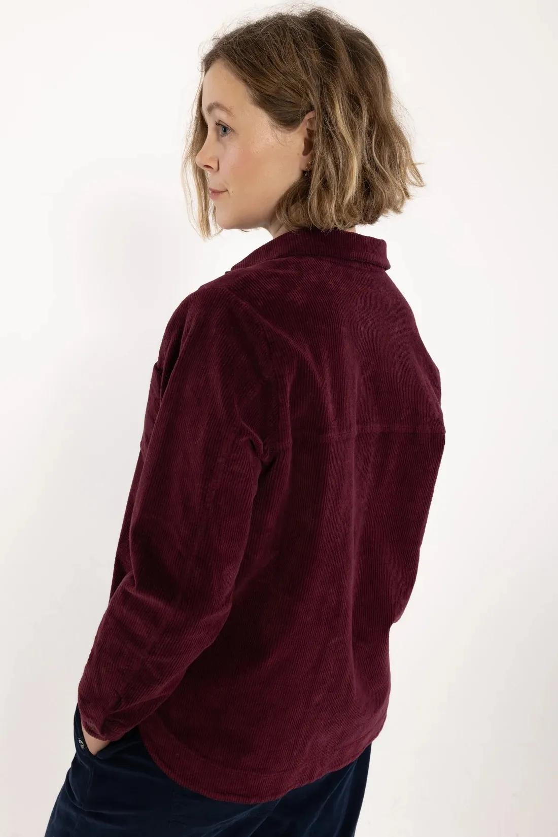 Danecattle Cord Stretch Blouse - cherry - Afbeelding 3