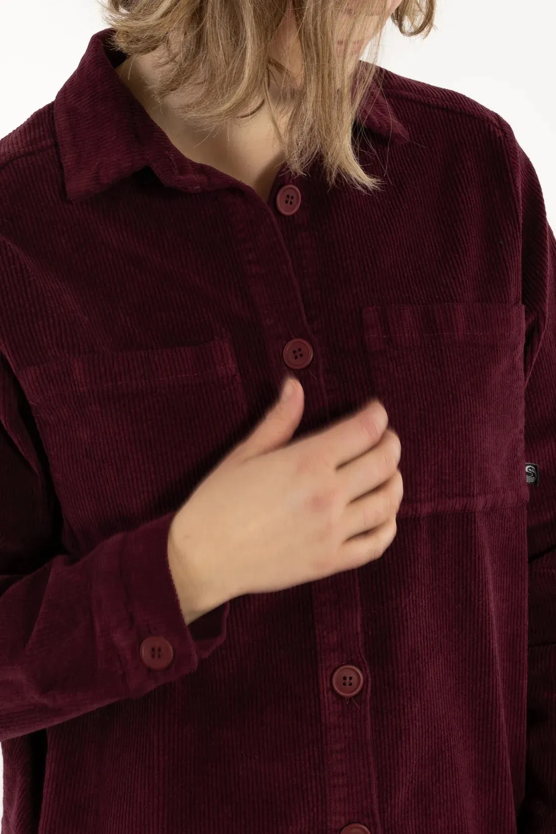 Danecattle Cord Stretch Blouse - cherry - Afbeelding 4