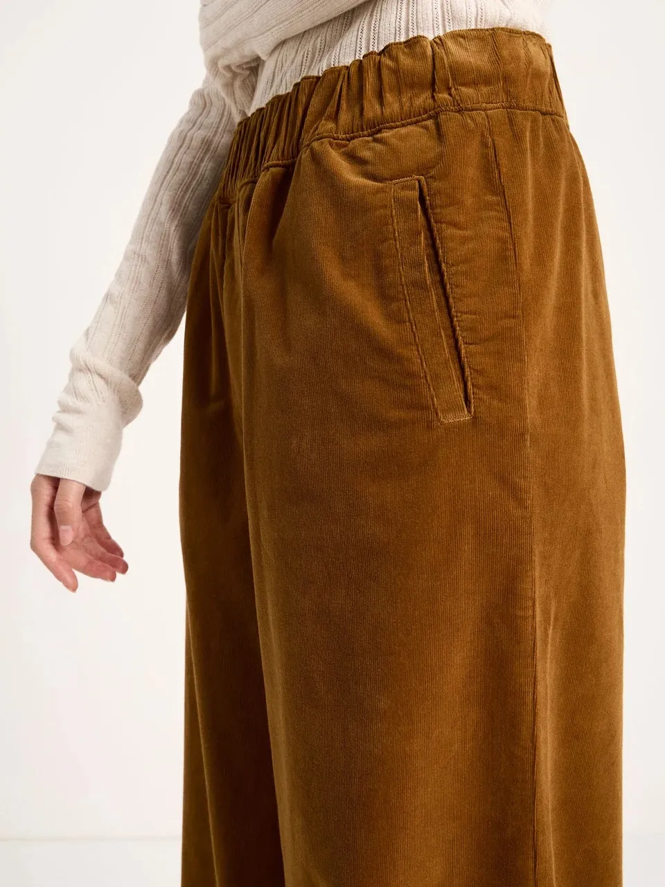 Hose mit weitem Bein GOTS - Brown - Afbeelding 2