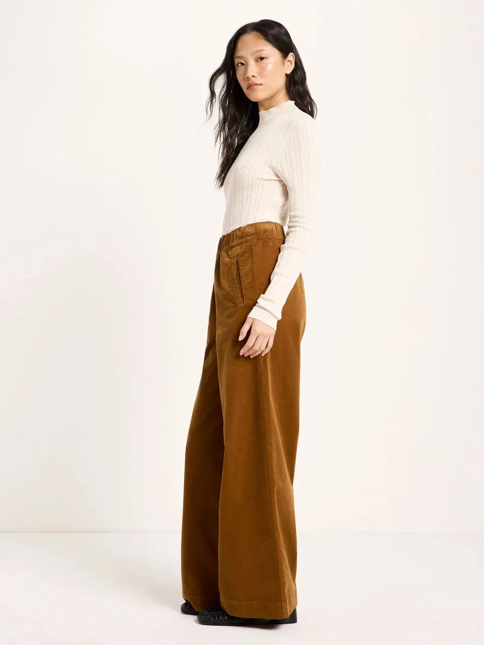 Hose mit weitem Bein GOTS - Brown - Afbeelding 3