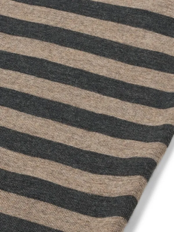Sif shirt stripes -  Anthracite/Light brown