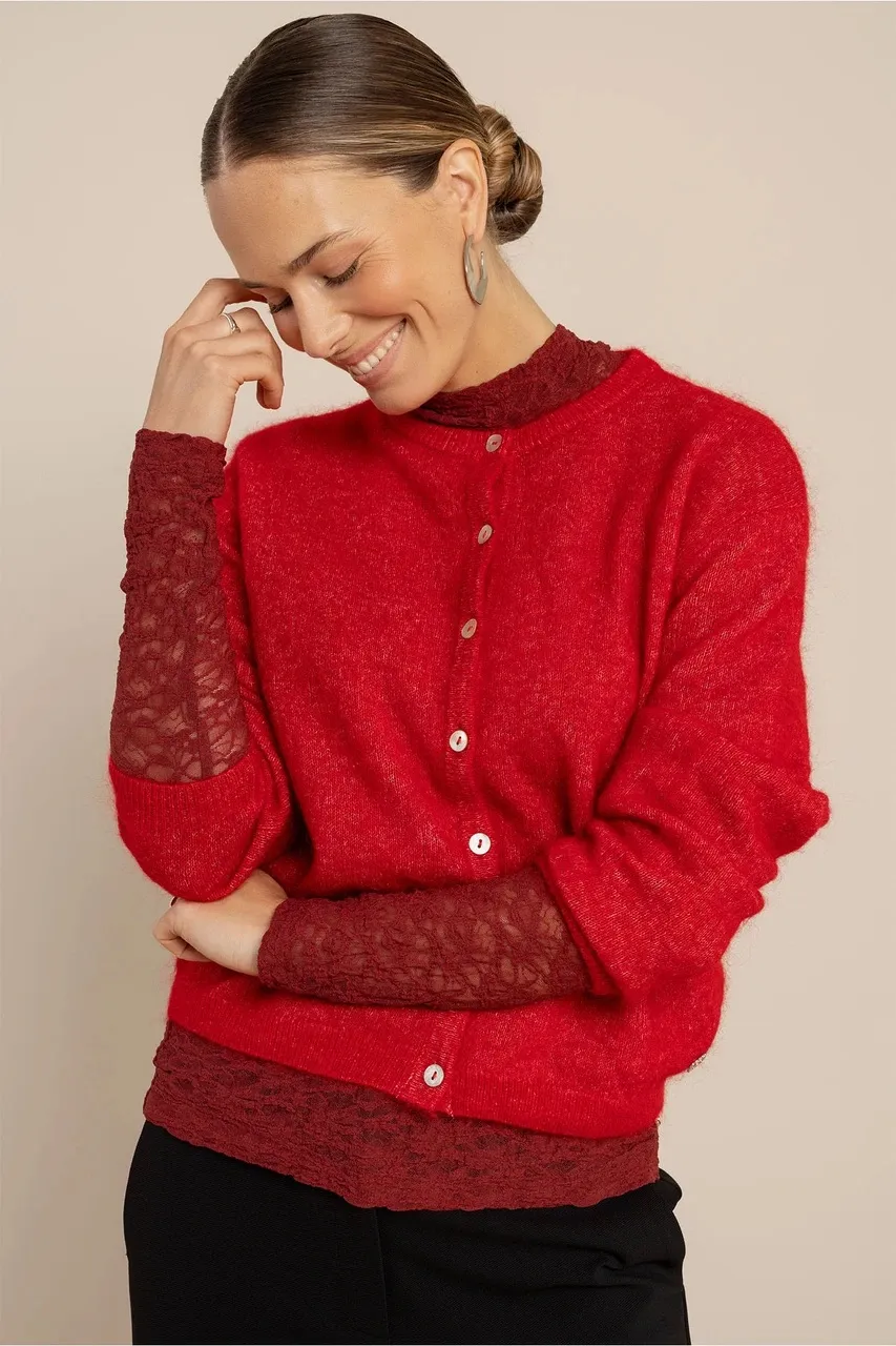 Bibi cardigan - Rood