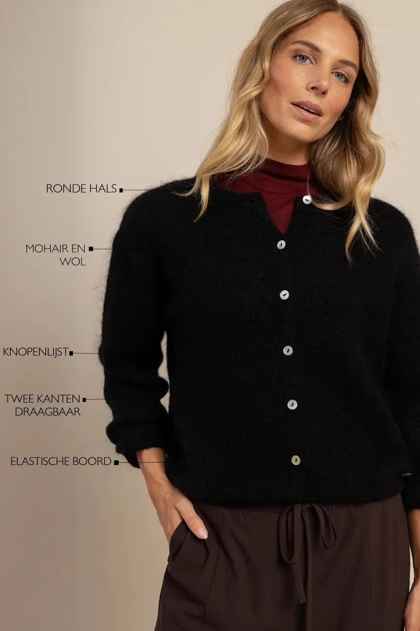Bibi cardigan - Zwart - Afbeelding 4