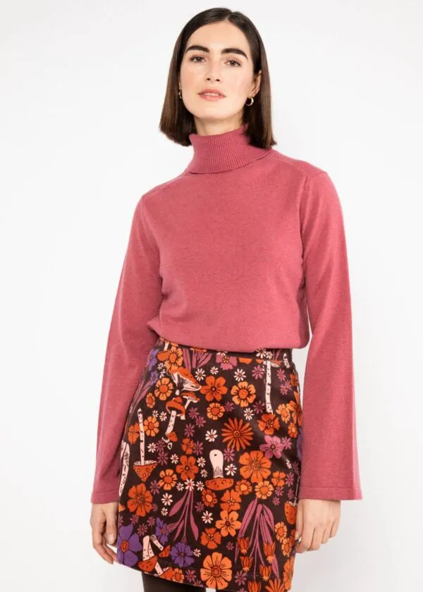 Corduroy Skirt Dreamy Eyes - Oranje