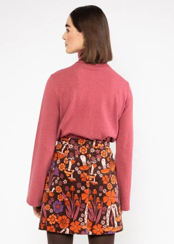 Corduroy Skirt Dreamy Eyes - Oranje