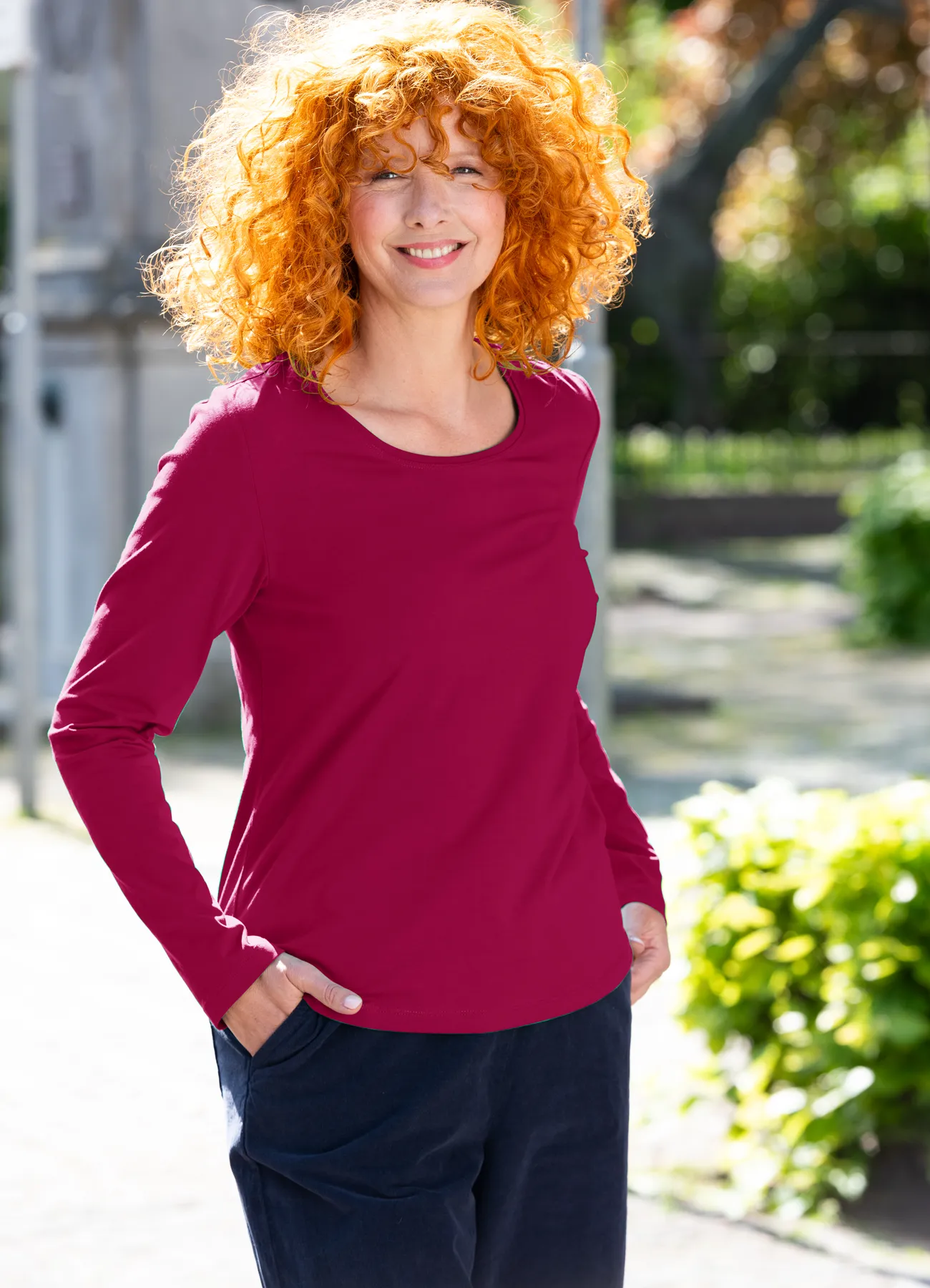 Longsleeve Basic - Aubergine