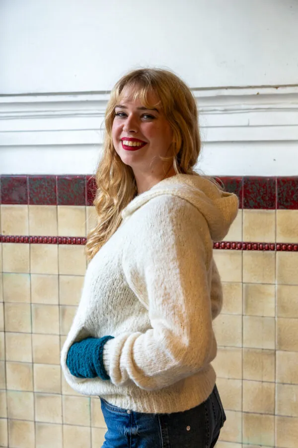 Pia Hooded Sweater - Ecru