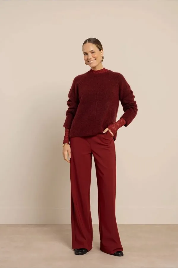 Lexie bonded trousers - Red Wine