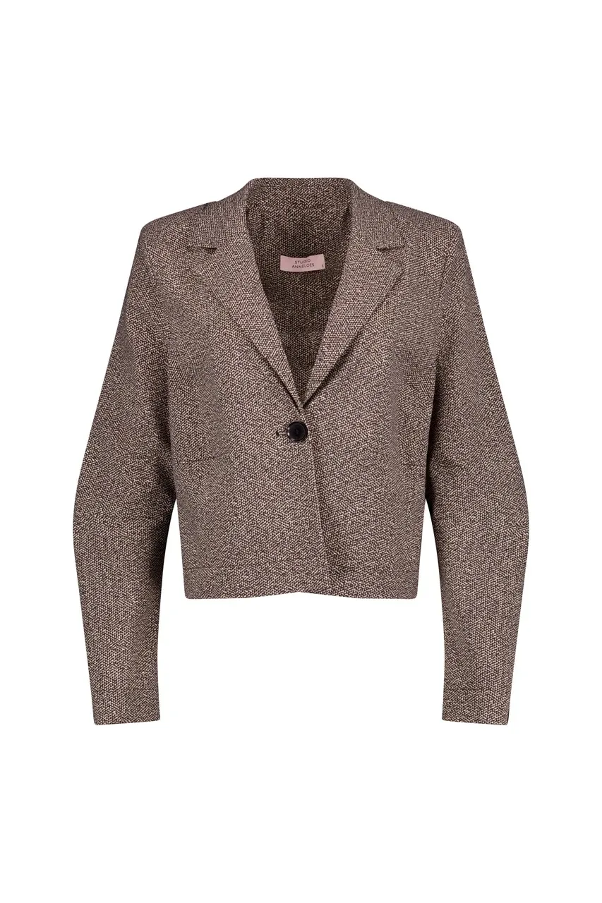 Jorine tweed look jacket - Black/Kit - Afbeelding 3
