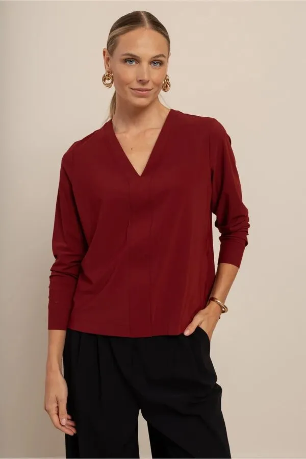 Ulla top - Red Wine