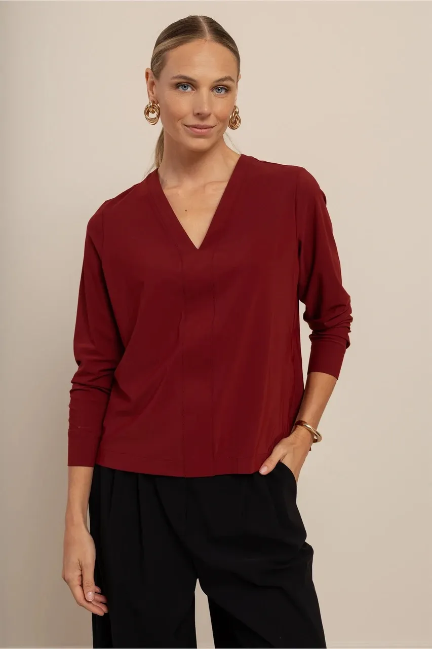 Ulla top - Red Wine