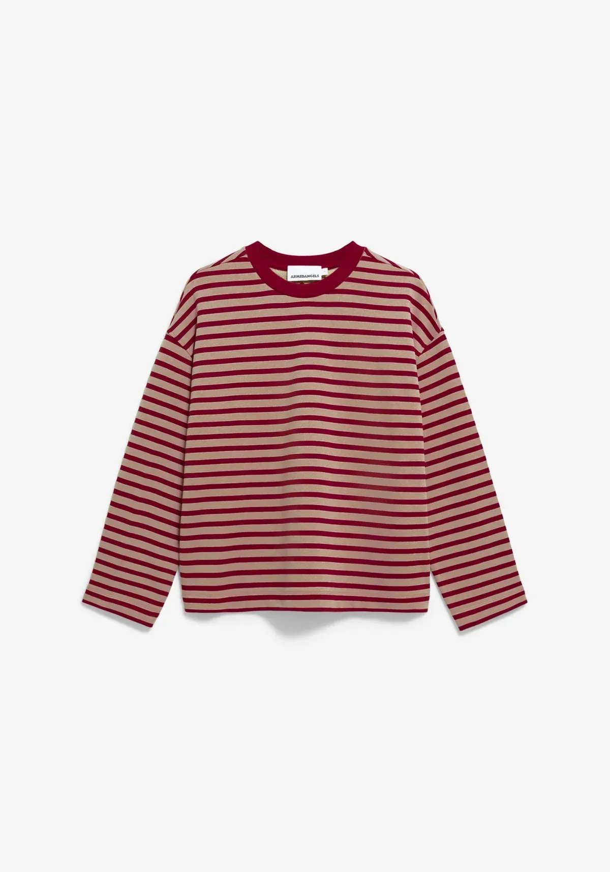 FRANKAA MAARLEN STRIPE SWEAT - Donkerrood - Afbeelding 4