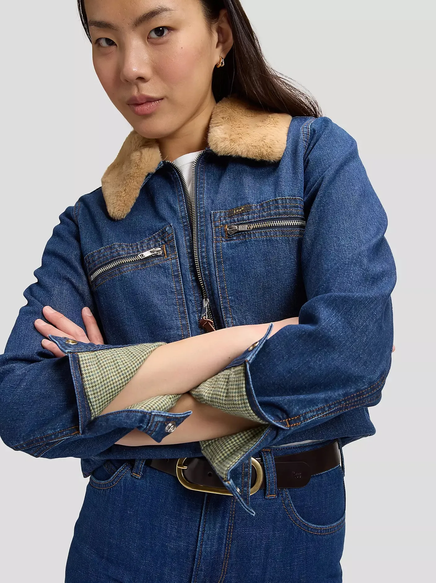 Zip Front Denim Jacket - LAUGH RIOT - Afbeelding 4