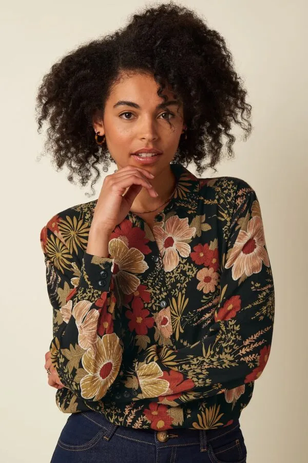 Maisie Blouse Mabel - Zwart