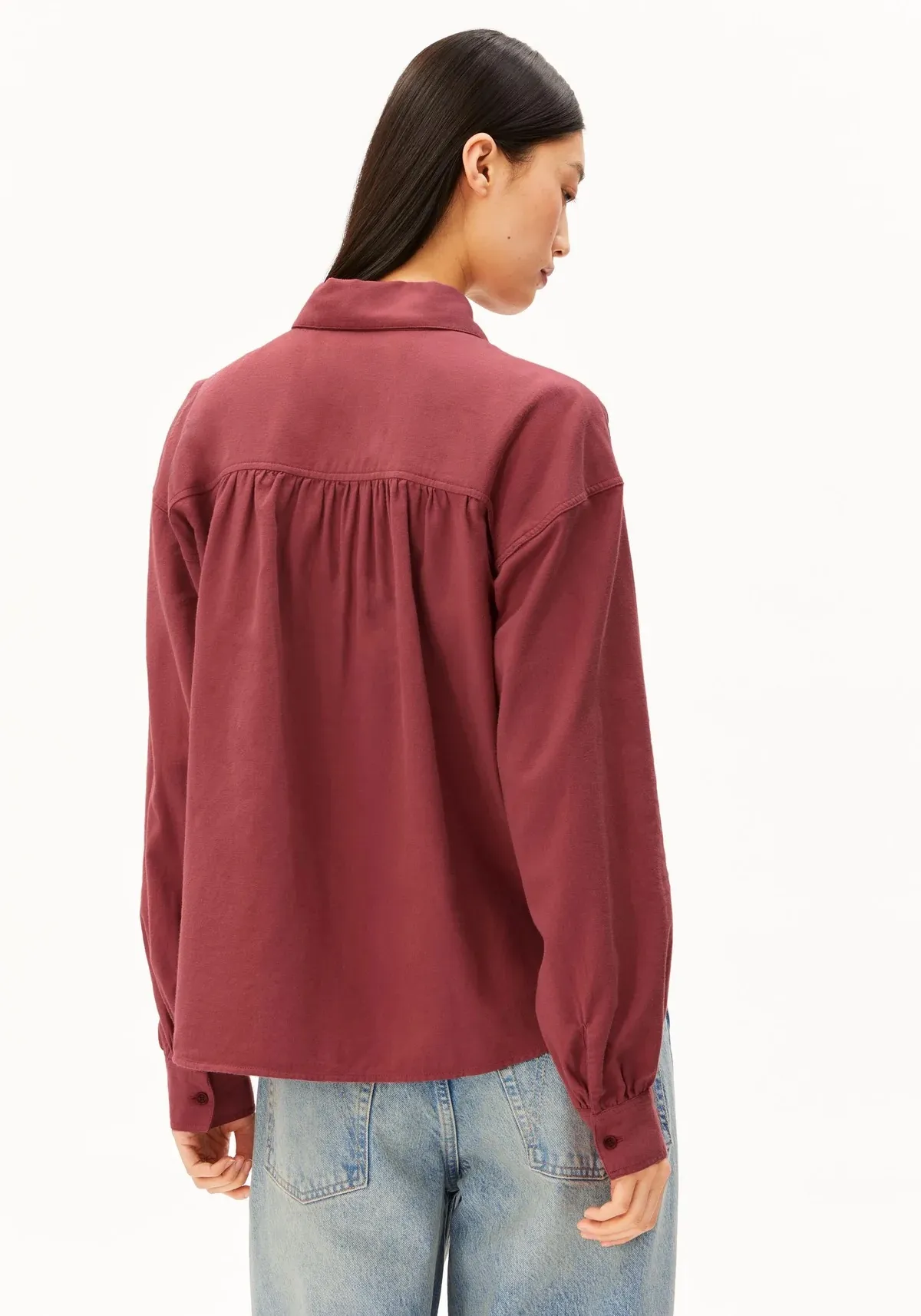 EFINARAA FLANELL BLOUSE - Oud Roze - Afbeelding 2