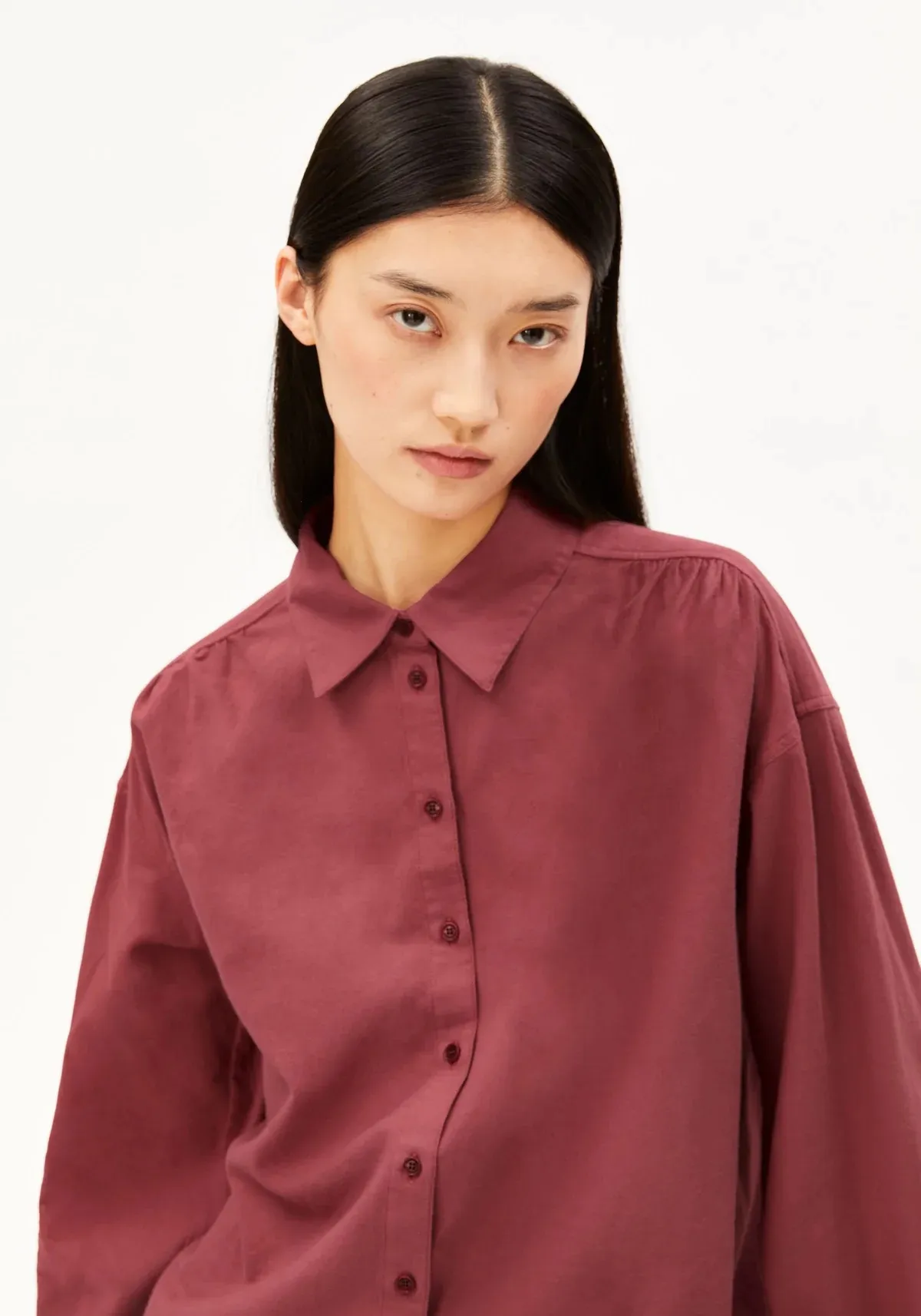 EFINARAA FLANELL BLOUSE - Oud Roze - Afbeelding 3