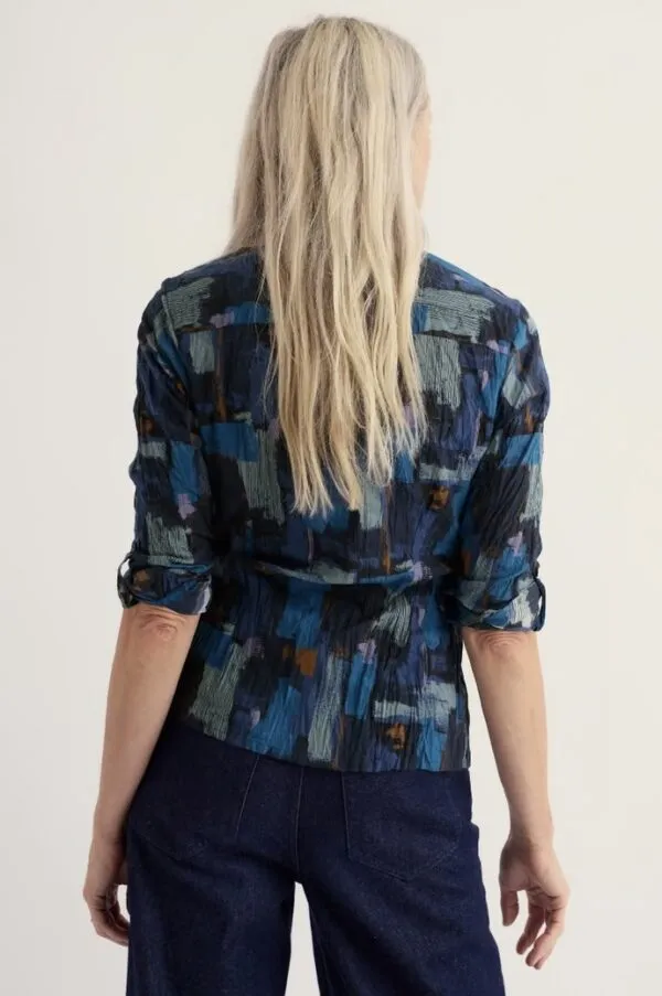 Larissa Shirt - Paint Texture Maritime