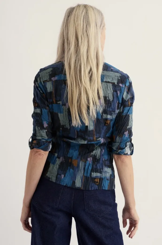 Larissa Shirt - Paint Texture Maritime - Afbeelding 2