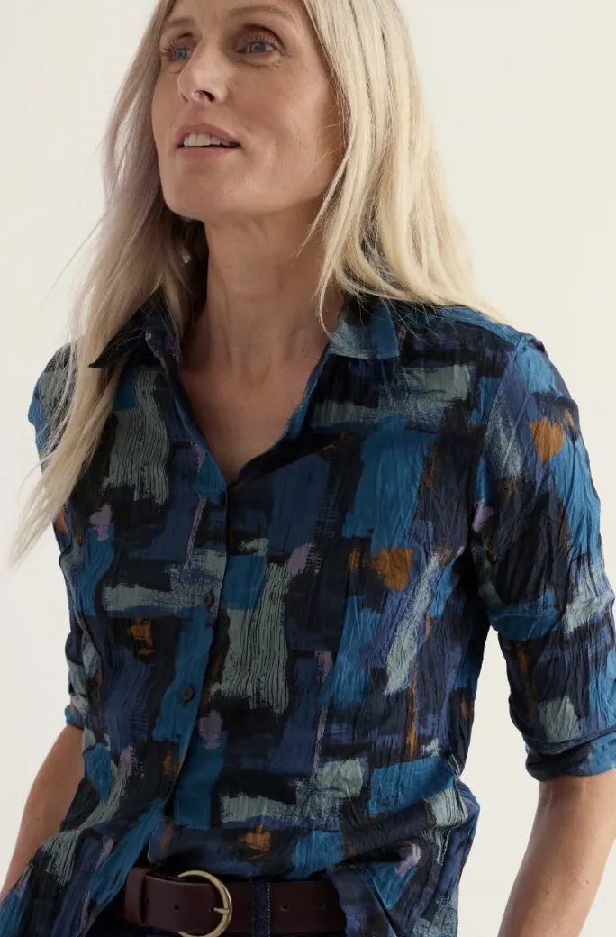 Larissa Shirt - Paint Texture Maritime - Afbeelding 3