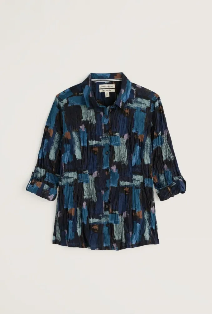 Larissa Shirt - Paint Texture Maritime - Afbeelding 4
