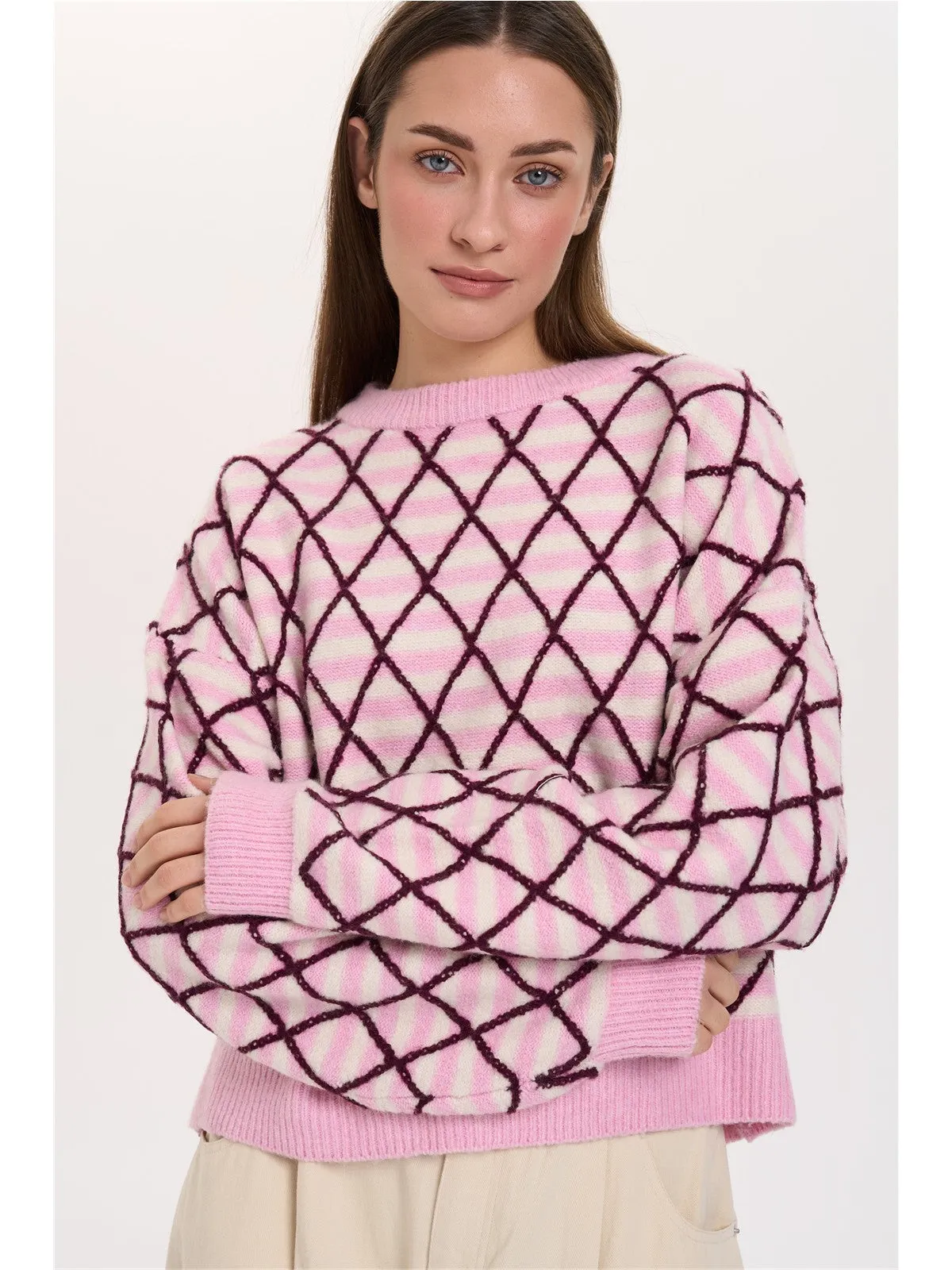 Pullover - bordeaux rood - Afbeelding 3