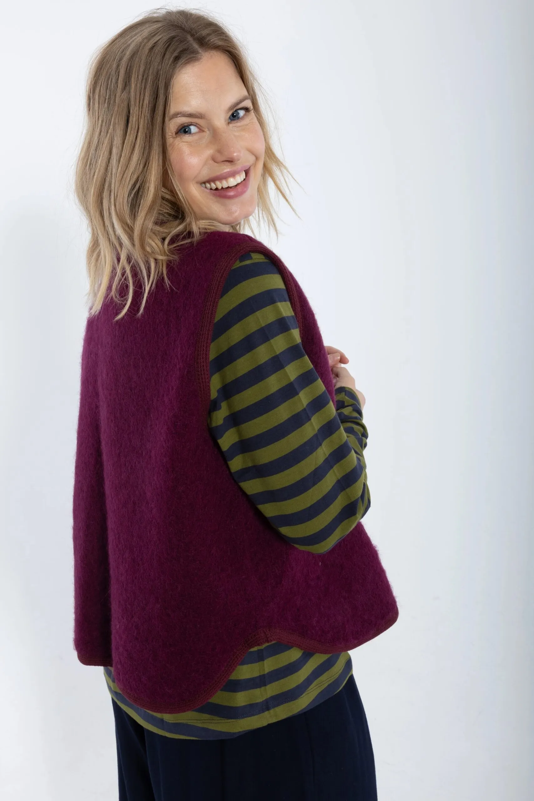 Danecobra Wool Vest - Dark wine - Afbeelding 3